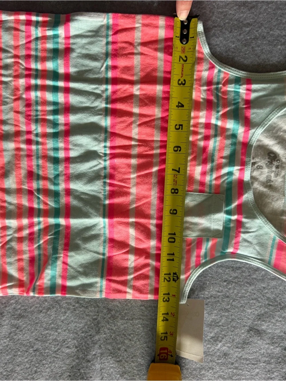 Oshkosh B'Gosh Girls Striped Tank Top Size 8 NWT